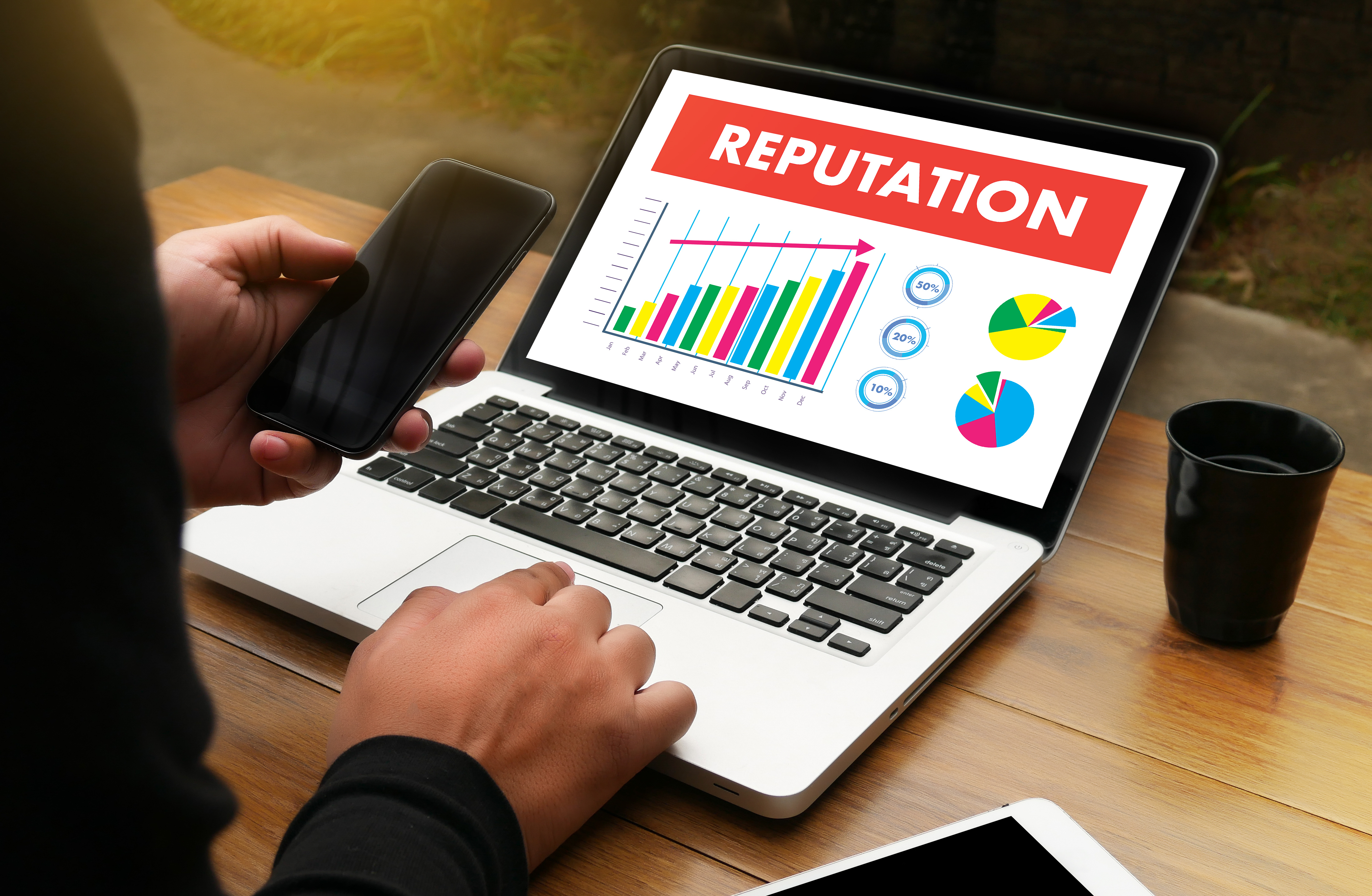 Representation of an SEO bar graph.